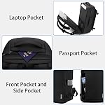 HOMIEE Sac à dos de voyage 40L Sac à dos d'affaires, sac de cabine imperméable TSA Vol amical approuvé Carton 17.3 Sac à dos pour ordinateur portable d'inch avec compartiment de chaussures pour voyage week-end Randonnée, Noir