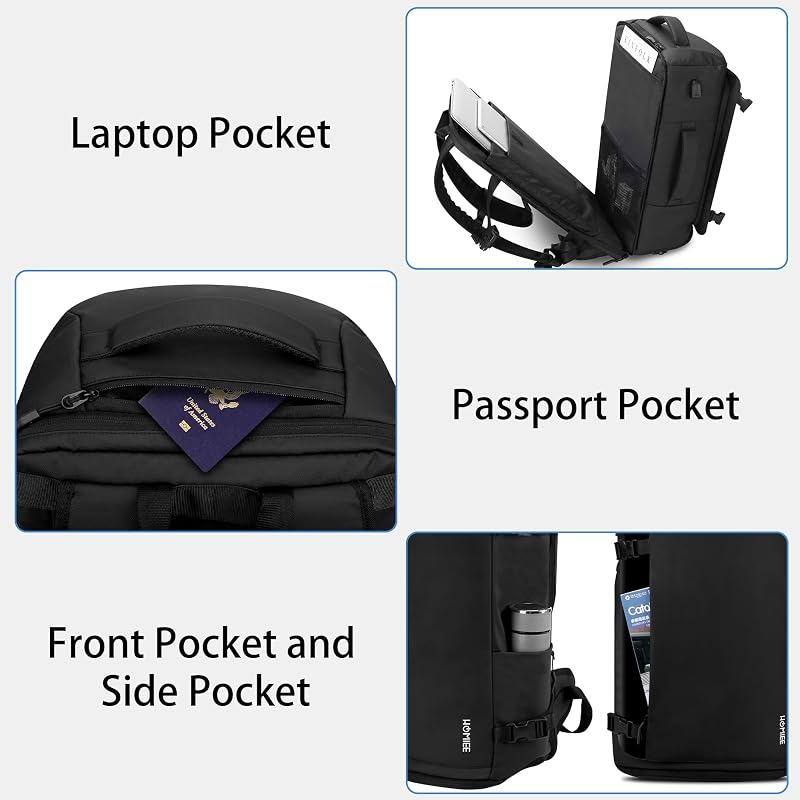 HOMIEE 40L Utazó Hátizsák Vízálló Laptop Táska 15.6-17.3 Cipőtartóval