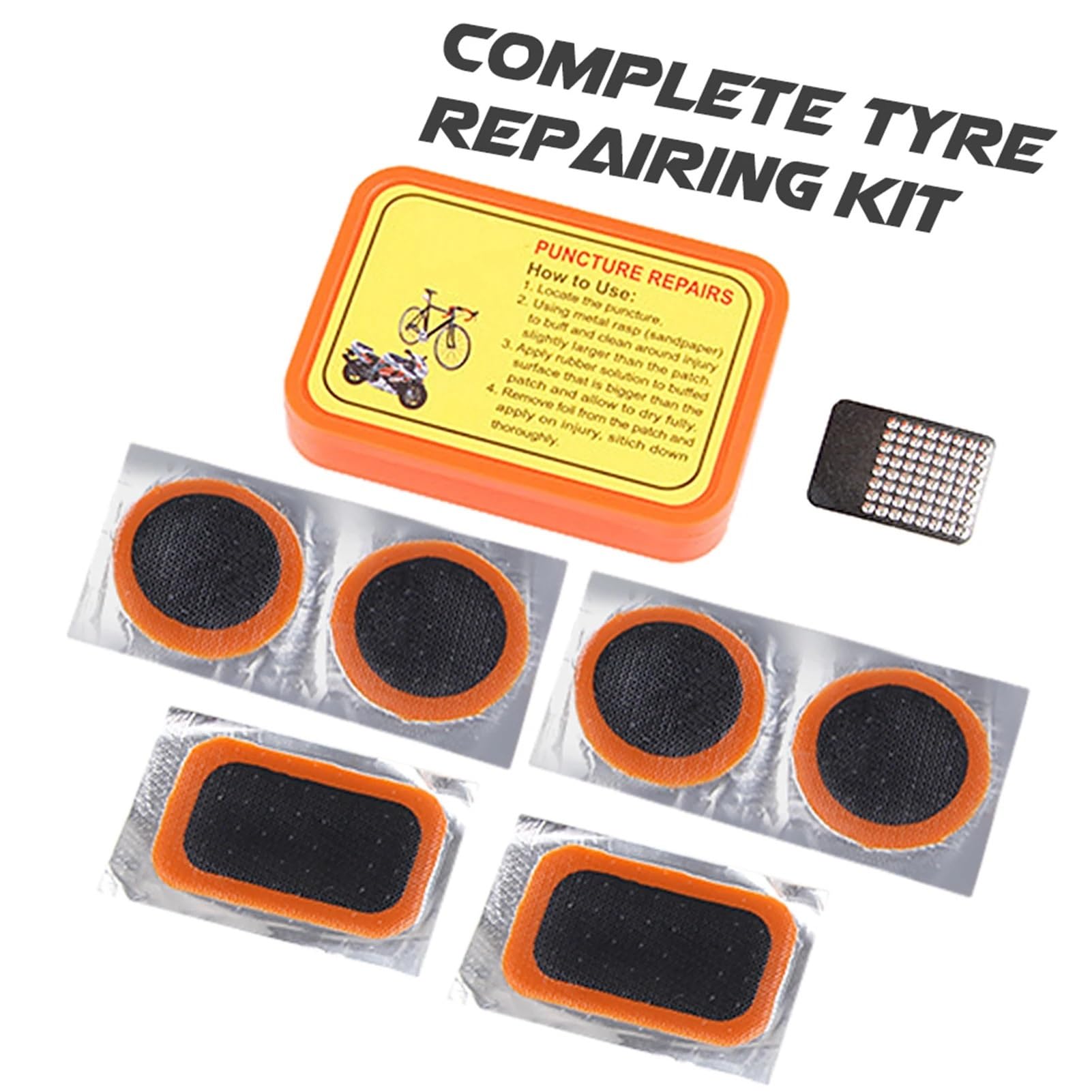Kit De Herramientas De Reparación Portátil For Bicicleta, Bolsa De Fijación De Neumáticos Multifuncional Con Bomba De Aire Y Parches For Cámara De Aire