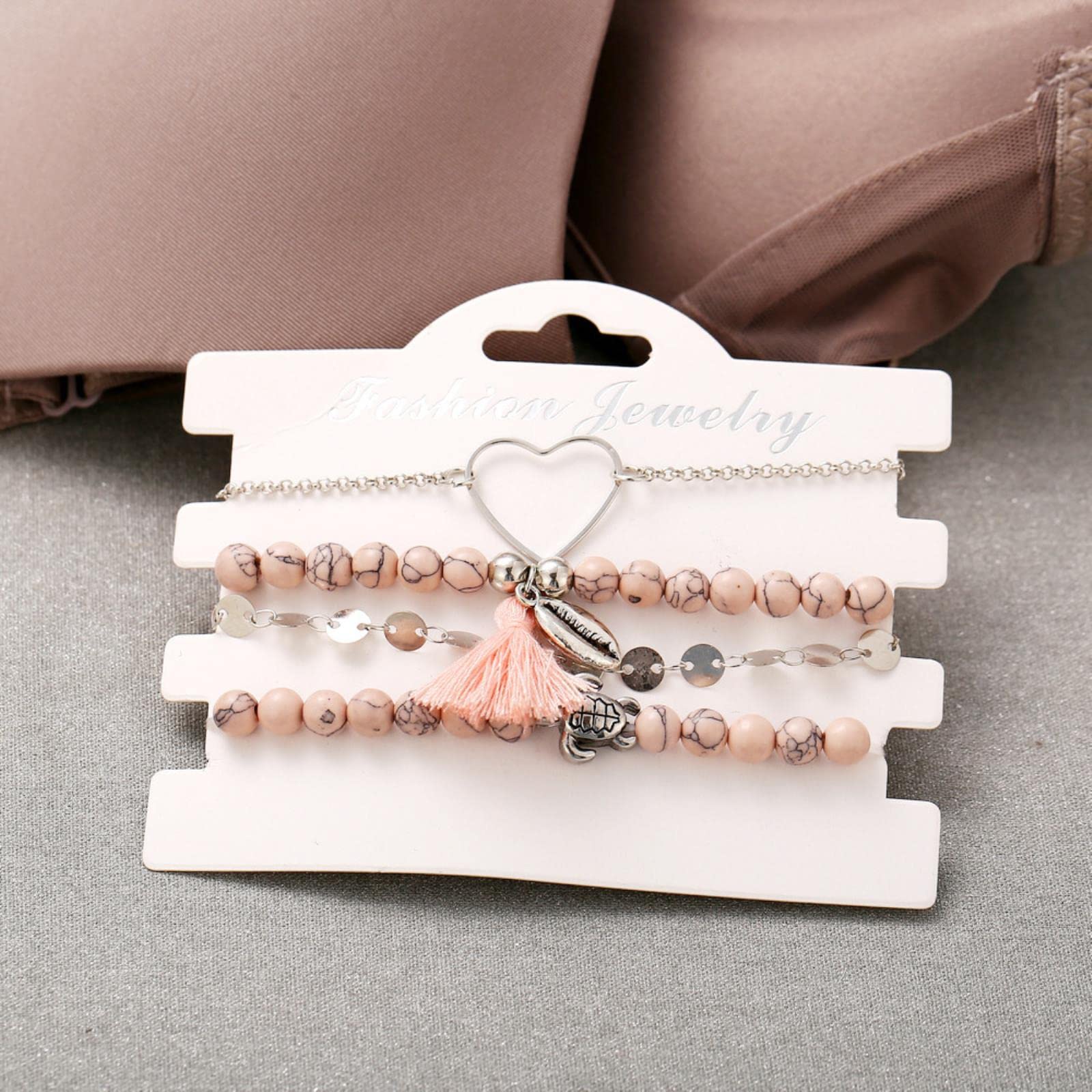 Kit Creazione Braccialetti Spiaggia, Kit Perline Conchiglie Conchiglia Tartaruga Lettera Perline Forma Cuore Gioielli Kit Realizzare Braccialetti Articoli l'Artigianato Artistico Donne Ragazze