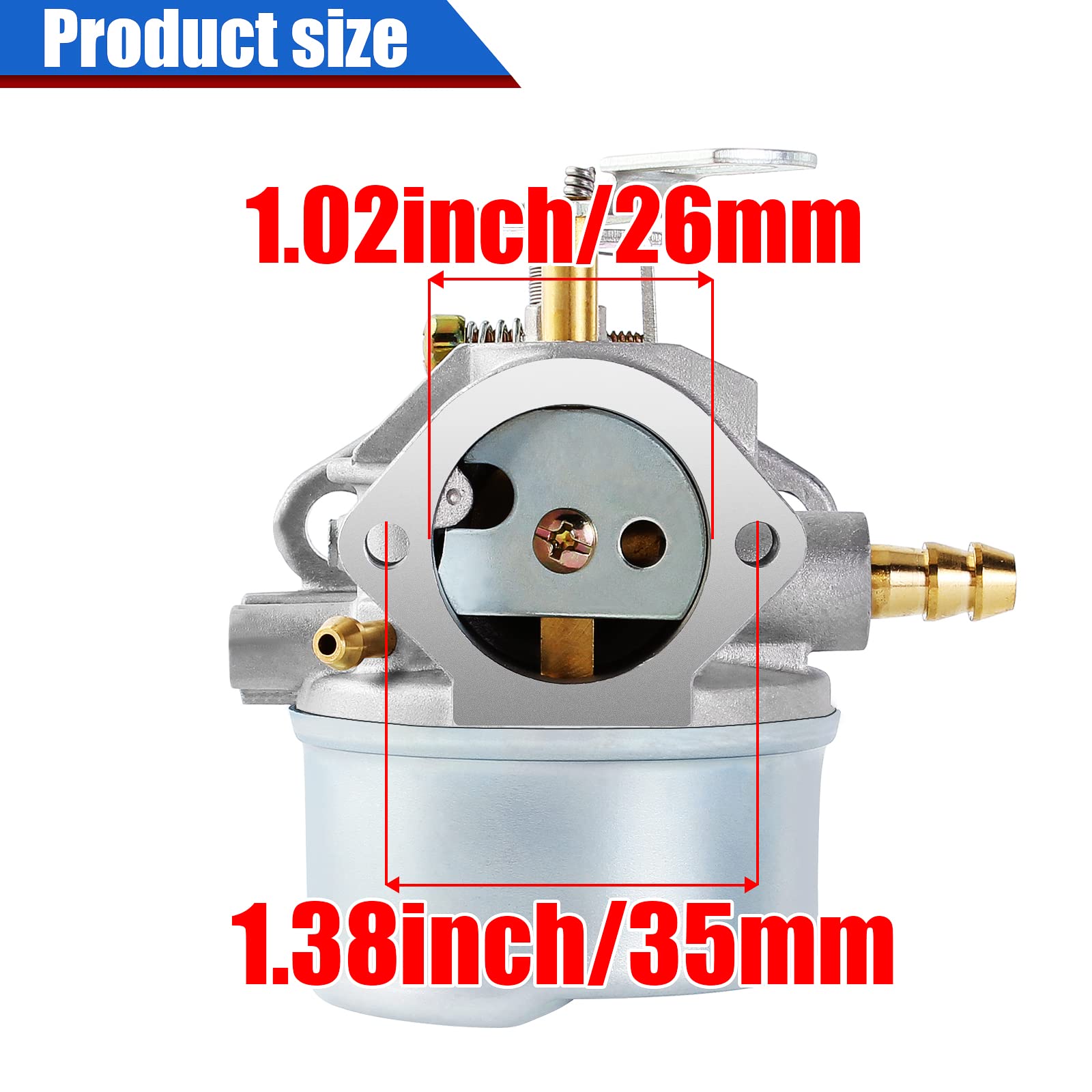 Yingshop Carburetor Compatible for Tecumseh 640349 640052 640054 640058 640058A HMSK80 HMSK85 HMSK90 HMSK100 HSMK110 LH318A LH358SA 8HP 9HP 10HP Snowblower TRX24 TRX26 TRX27 TRX32 Carb 50659 520926 - Image 3