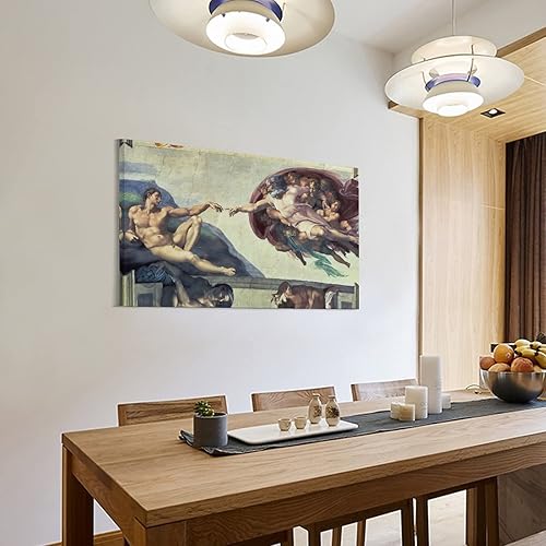 Miniatura 3 de Michelangelo Buonarroti - Techo de la capilla sixtina (1508-12) La creación de Adán, pintura decorativa, lienzo, arte de pared, póster de sala de