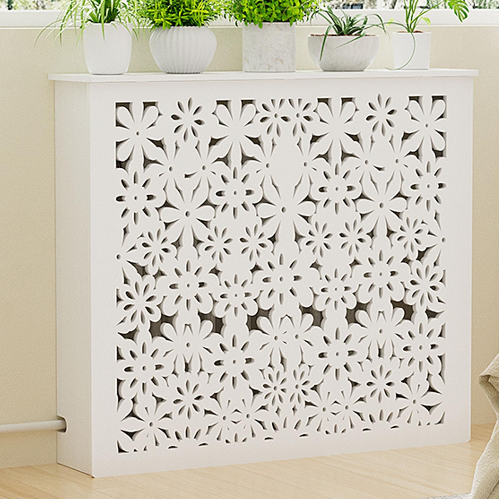 Cubreradiador estanteria de alta densidad con acabado lacado premium 80x70cm