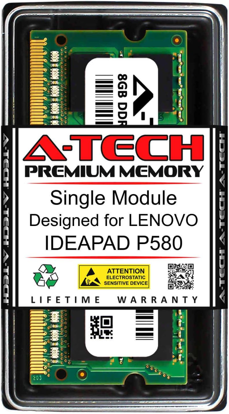 A-Tech 8GB RAM for Lenovo IDEAPAD P580 | DDR3 1333MHz SODIMM PC3-10600 204-Pin Non-ECC Memory Upgrade Module