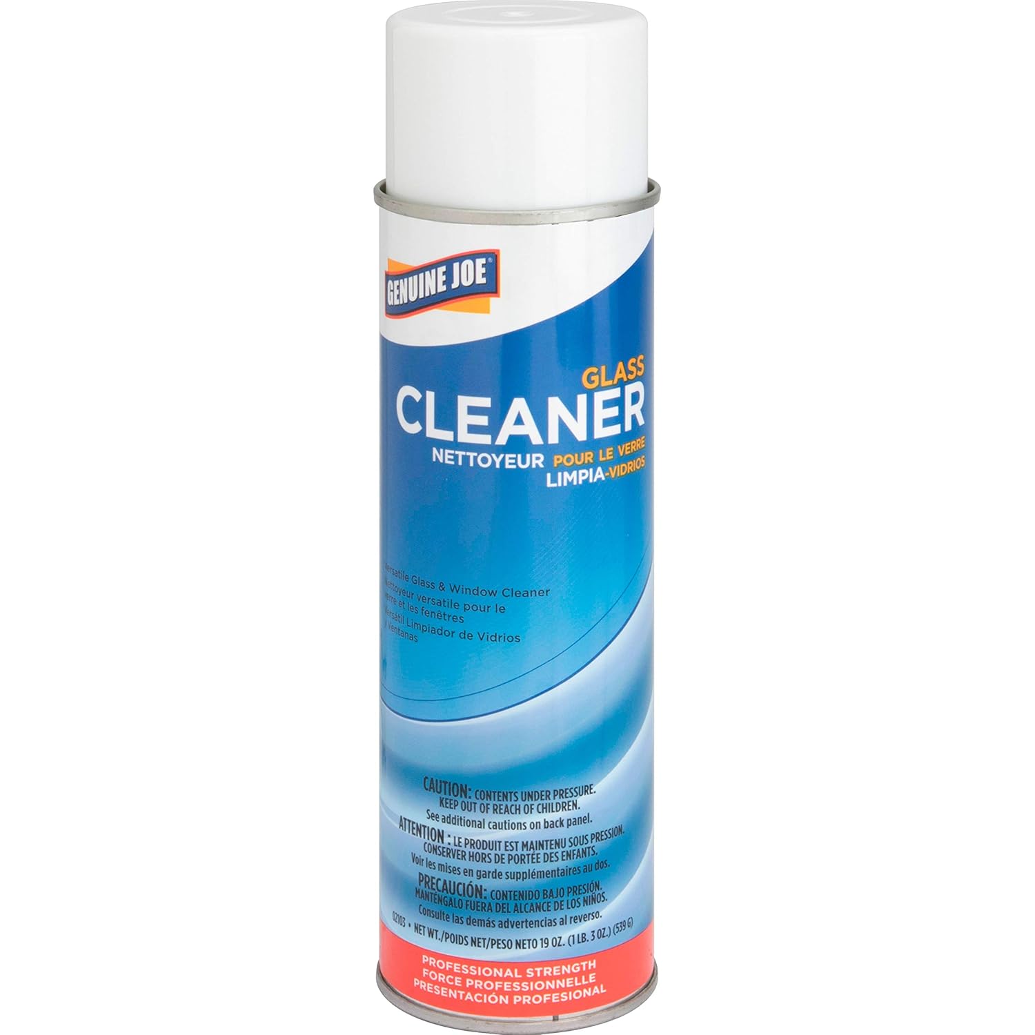 Genuine Joe 02103CT Glass and Multi-Surface Cleaner Aerosol Can 19 oz. 12/CT