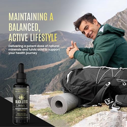 Miniatura 6 de Black Lotus Pure Shilajit - Tintura líquida de resina Shilajit, 3.4 fl oz, 100 % Shilajit natural puro para hombres y mujeres con aminoácidos, 175