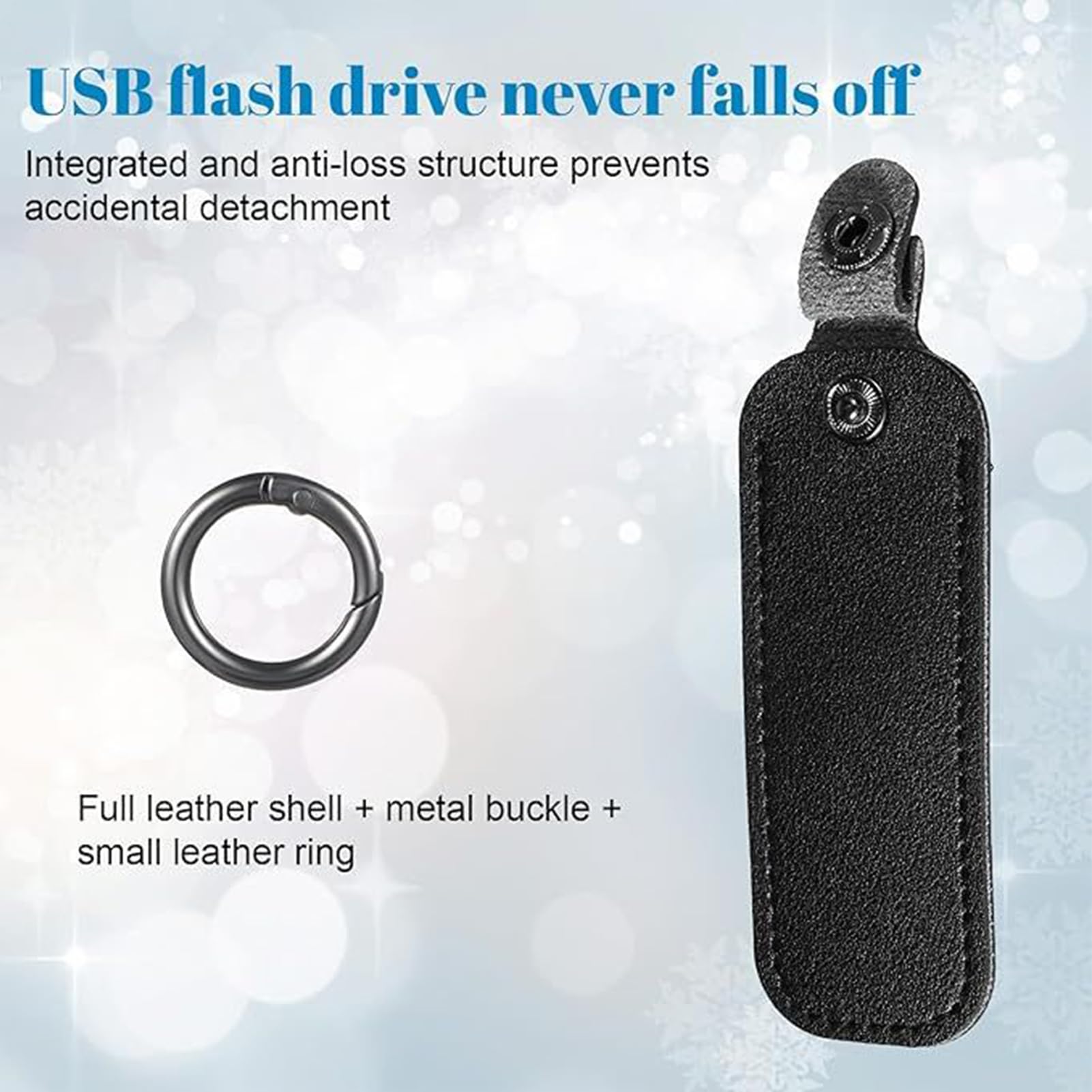 Custodia per trasmissione flash: borsa portaoggetti USB in pelle artificiale con cerniera, organizer compatto per chiavette di memoria e elettronici, supporto da viaggio portatile per zaino