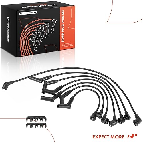 Miniatura 8 de A-Premium Juego de 7 cables de bujía de encendido compatibles con Toyota Land Cruiser 1981-1987 L6 4.2L
