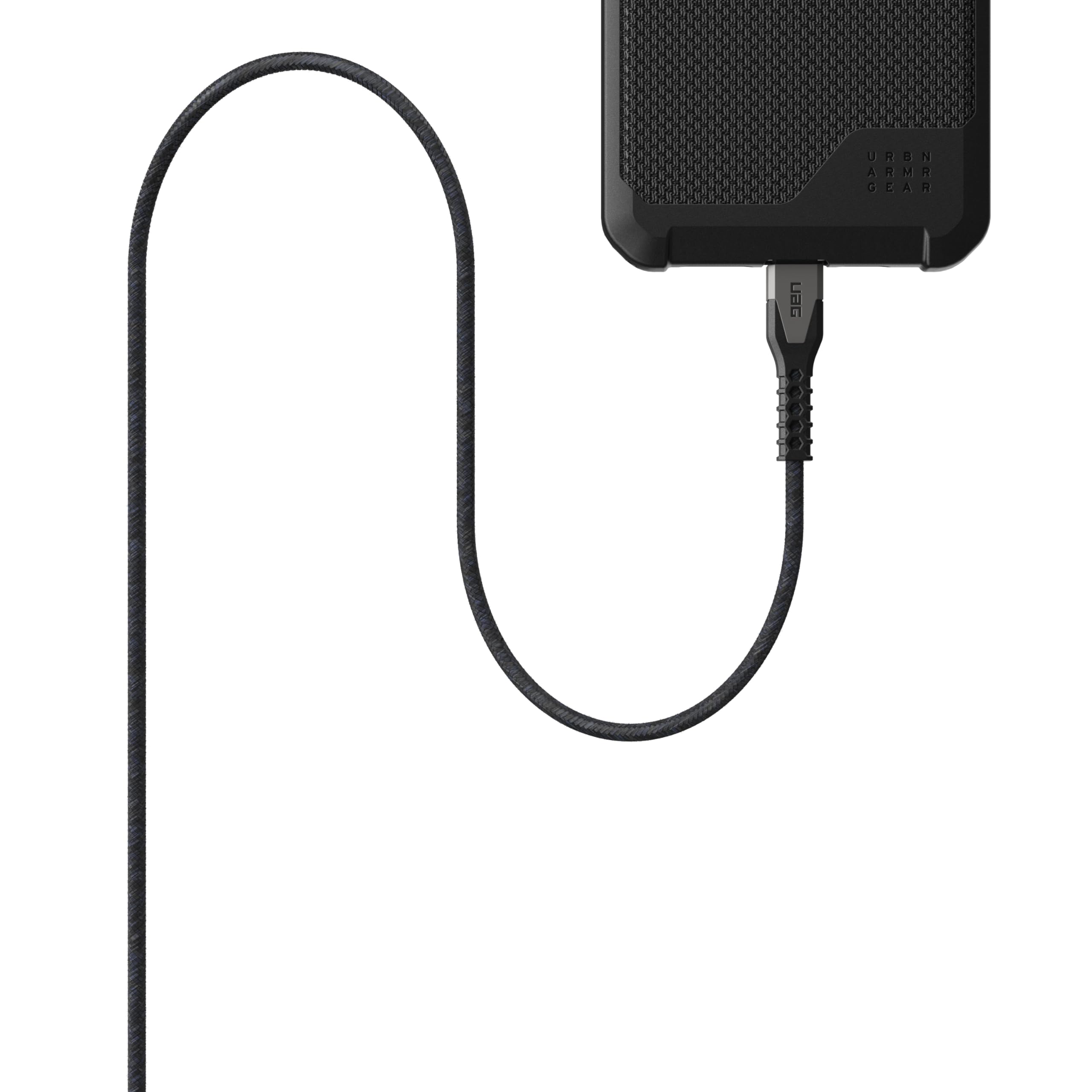 URBAN ARMOR GEAR Cavo USB-C a USB-C 1,5m | Power Delivery da 60 W | Nucleo in Kevlar rinforzato | Esterno in nylon a doppia trama | Struttura duratura