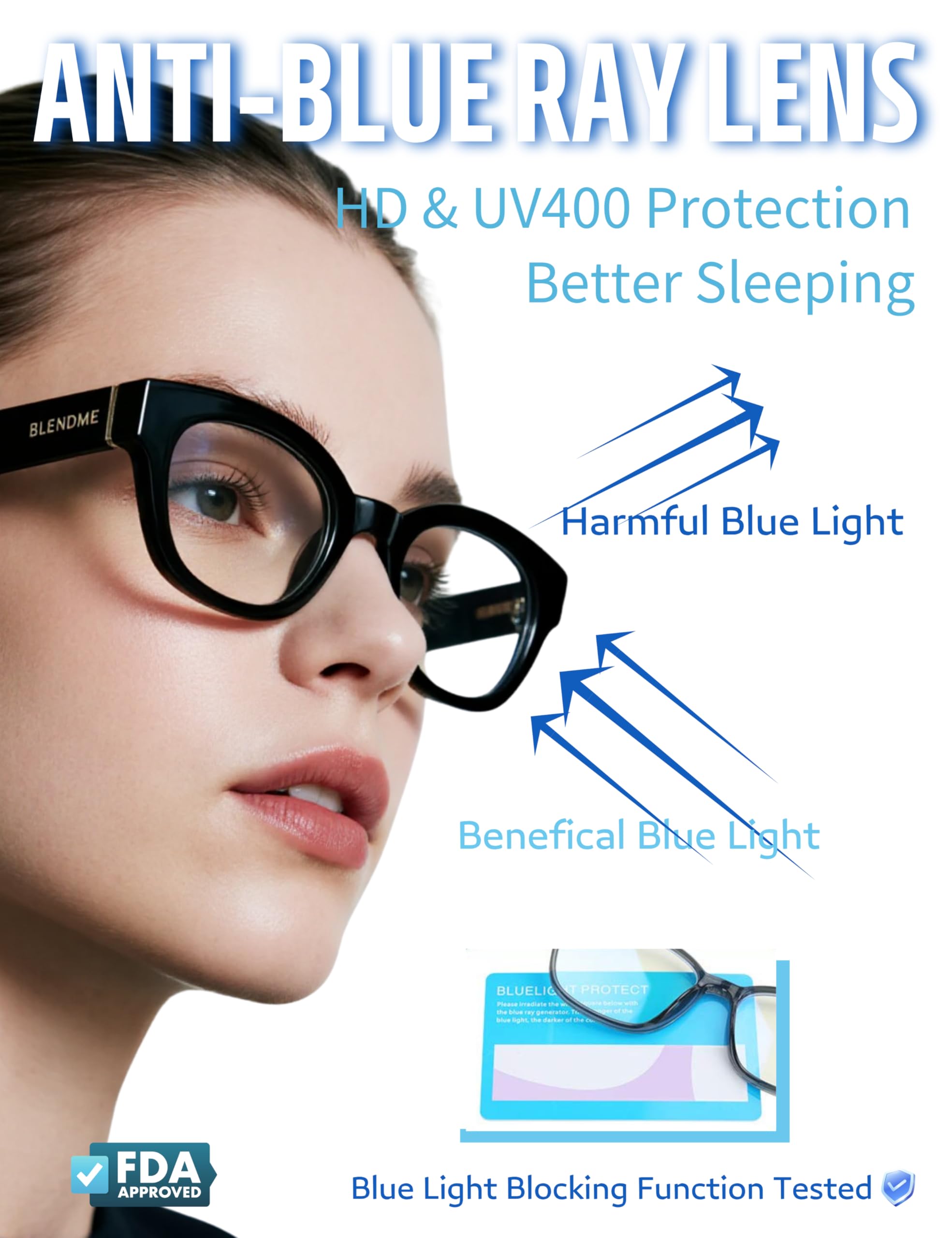 Lunettes ultra légères œil de chat à lumière bleue pour femme, anti-éblouissement, réduisent la fatigue oculaire, jeu/ordinateur/écran