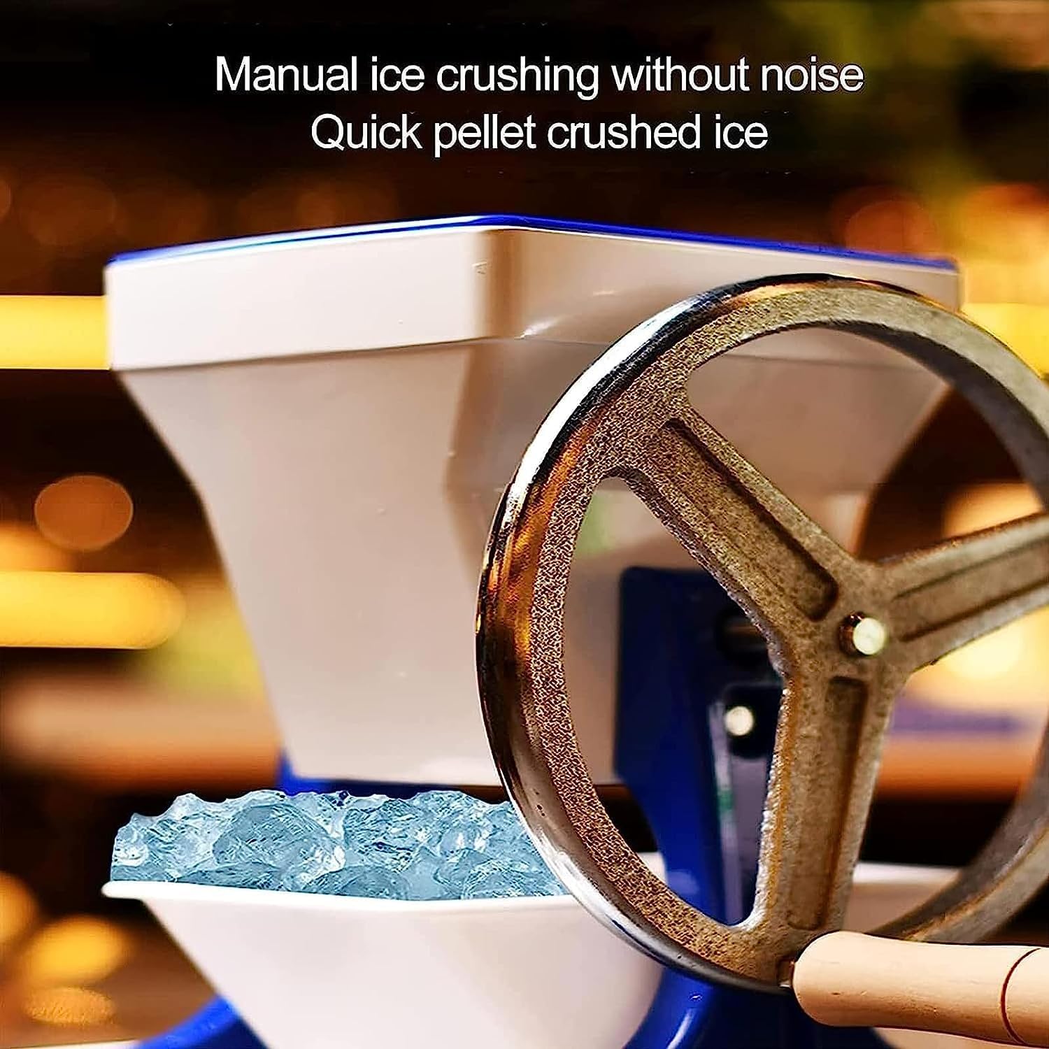 Máquinas Manuales De Hielo Raspado, Trituradora De Hielo Manual Comercial, con Hoja De Acero Inoxidable, para Hacer Cócteles, Batidos Y Batidos con Hielo Triturado