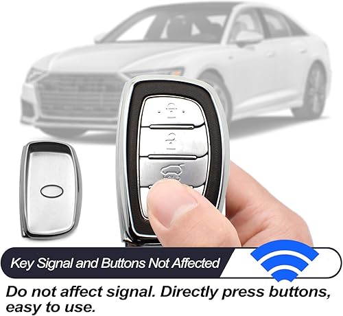 Miniatura 6 de MECHCOS - Funda de poliuretano termoplástico para llave inteligente de 3 o 4 botones compatible con Hyundai Elantra, Ioniq, Sonata, Tucson Elantra