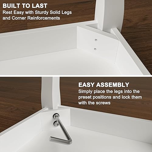 Miniatura 5 de Taburete cuadrado para tocador, banco de maquillaje de algodón de alta elasticidad, moderno taburete acolchado para piano para sala de maquillaje,