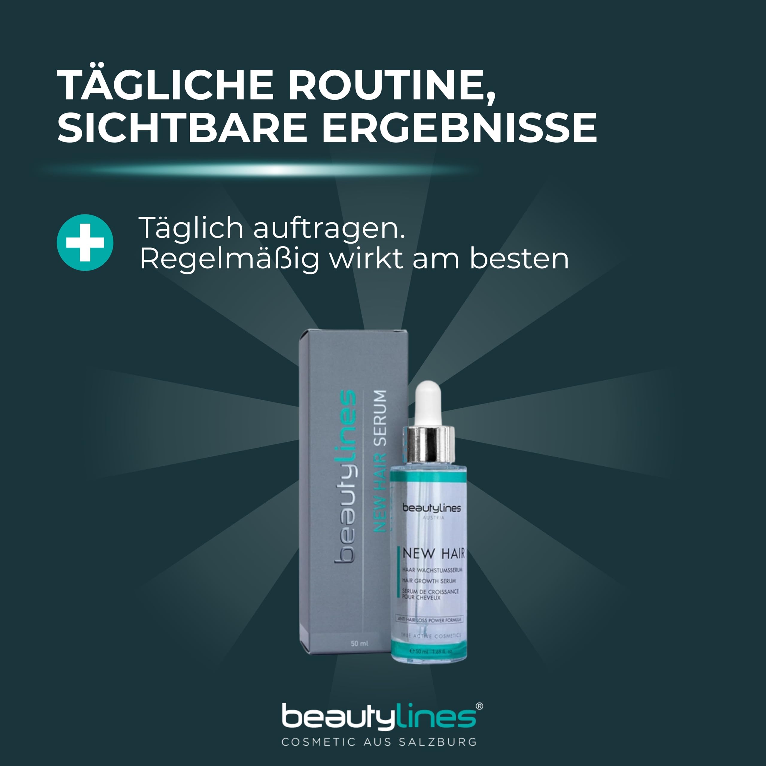 New Hair Serum 50 ml – Haarserum gegen Haarausfall mit effektiven Aktiv-Wirkstoff, Kamille & Zitronenöl – unterstützt Haarwachstum & Haarwurzeln – Pflege für Männer & Frauen
