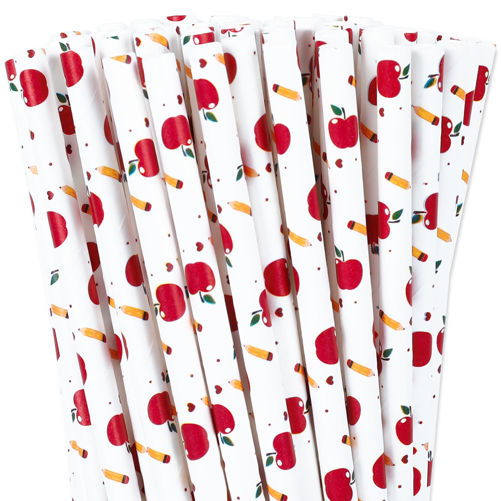 Fournitures de fête pailles en papier rentrée scolaire jetables pour shakes et jus