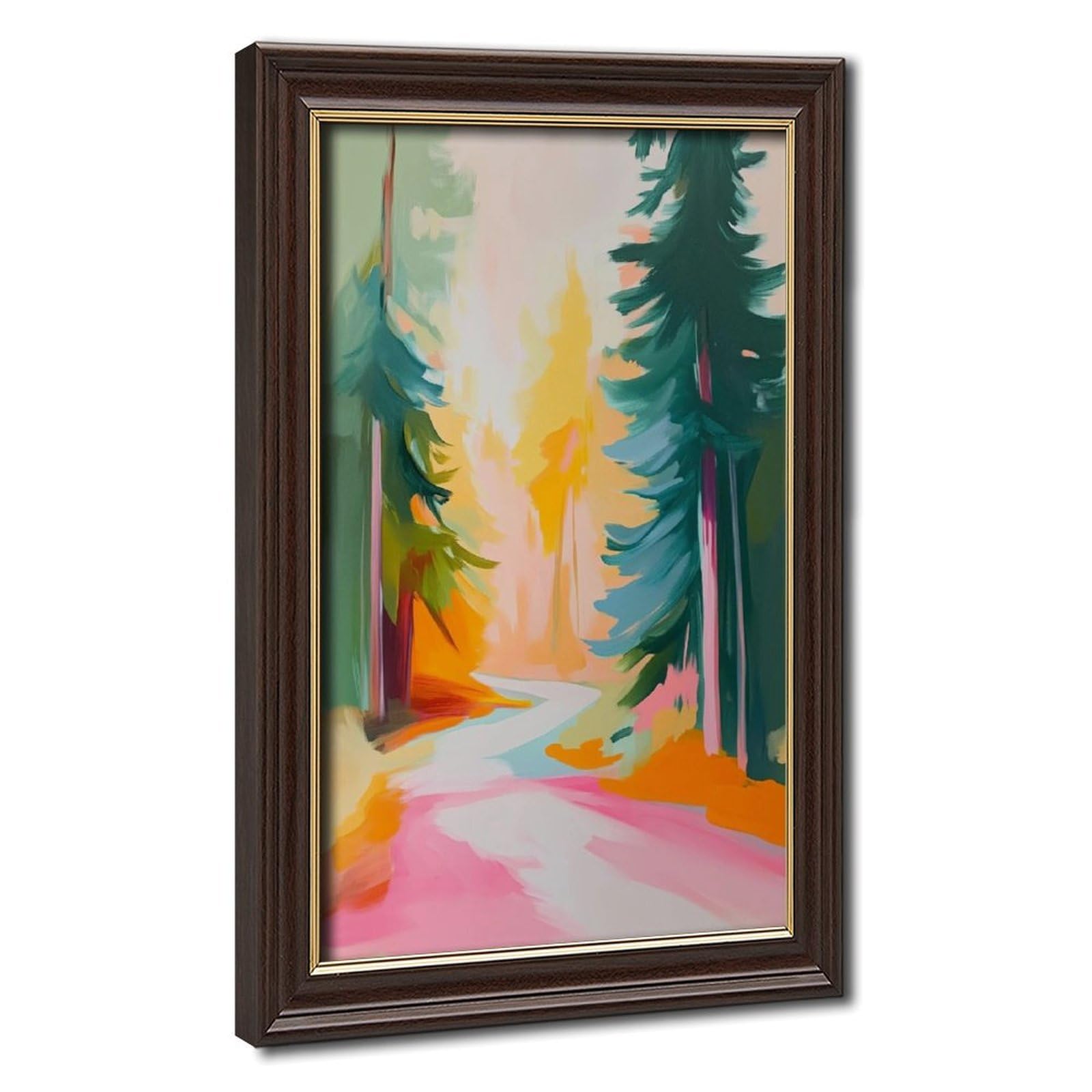 Bareronor Abstract Forest Canvas Poster Bedroom Decor Landscape Office Room Decor Gift 24" L X 36" W