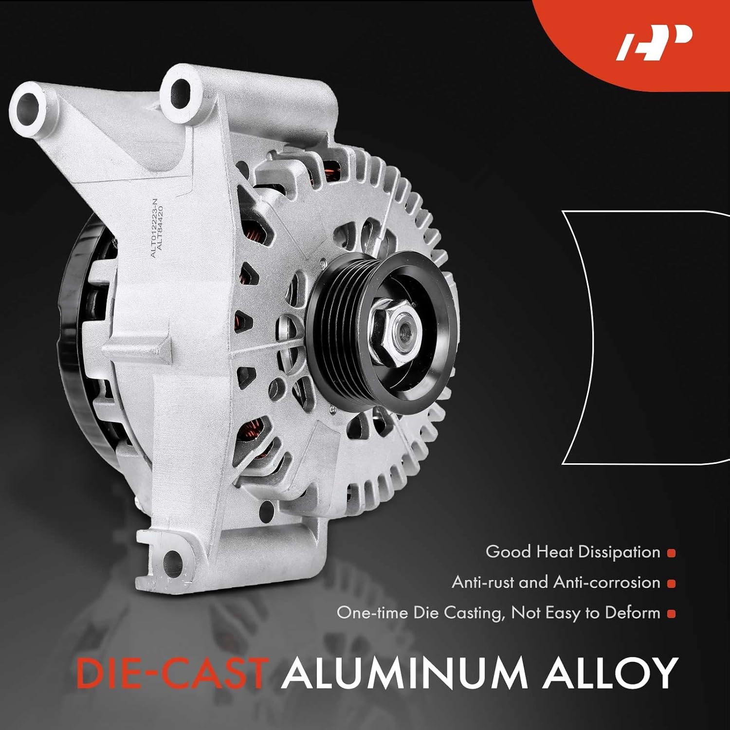 A-Premium Alternator Compatible with Ford Five Hundred, Freestyle & Mercury Montego 2005-2007, 3.0L, 130A 12V CW 6-Groove Pulley, Replace# 5F9T-10300-AC, 5F9Z-10346-AA, 6F9T-10300-AA, 6F9T-10300-AC