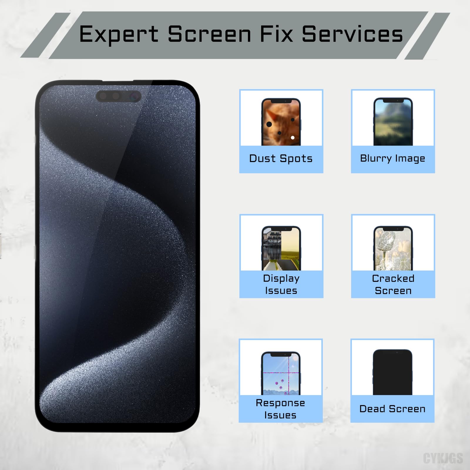 Amazon.com: CYKJGS for iPhone 15 Pro Max Screen Replacement 6.7