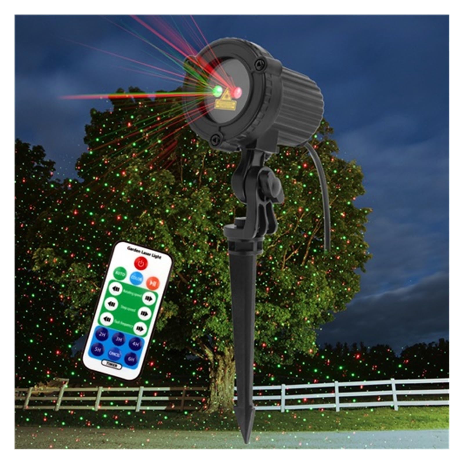Projecteur d'Halloween, Projecteur de lumière de noël en forme d'étoile, statique, mobile, rouge, vert, bleu, étanche, for jardin extérieur, lumières d'arbre de noël de vacances