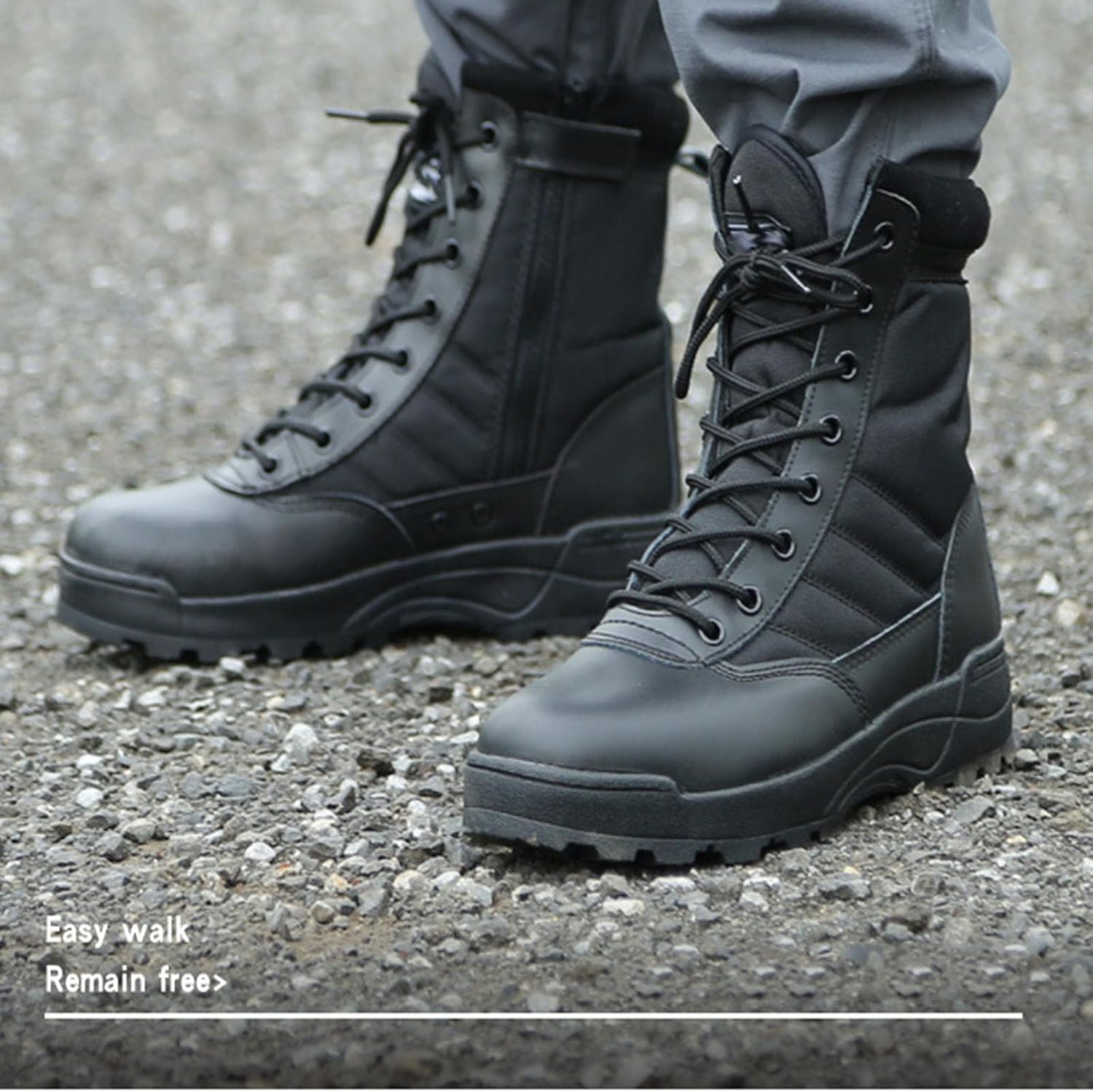 Tactical Boots 8 Inches Lightweight Combat Boots Durable Suede Leather Military Work Boots Desert Boots
