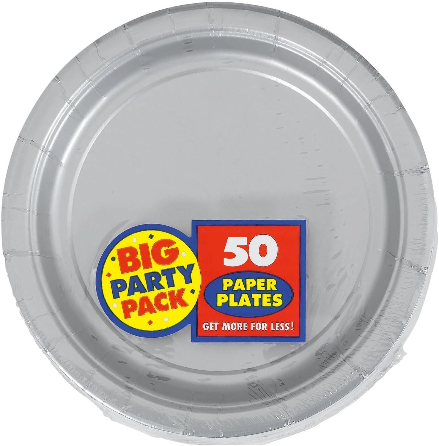 Amscan Round Paper Plates Big Party Pack, 300 Ct., 6 3/4" New Pink