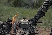 Vista 7 de Barebones Cacerola esmaltada – Olla de cocina de acero para la cocina y el campamento, sartén duradera con tapa (gris pizarra)