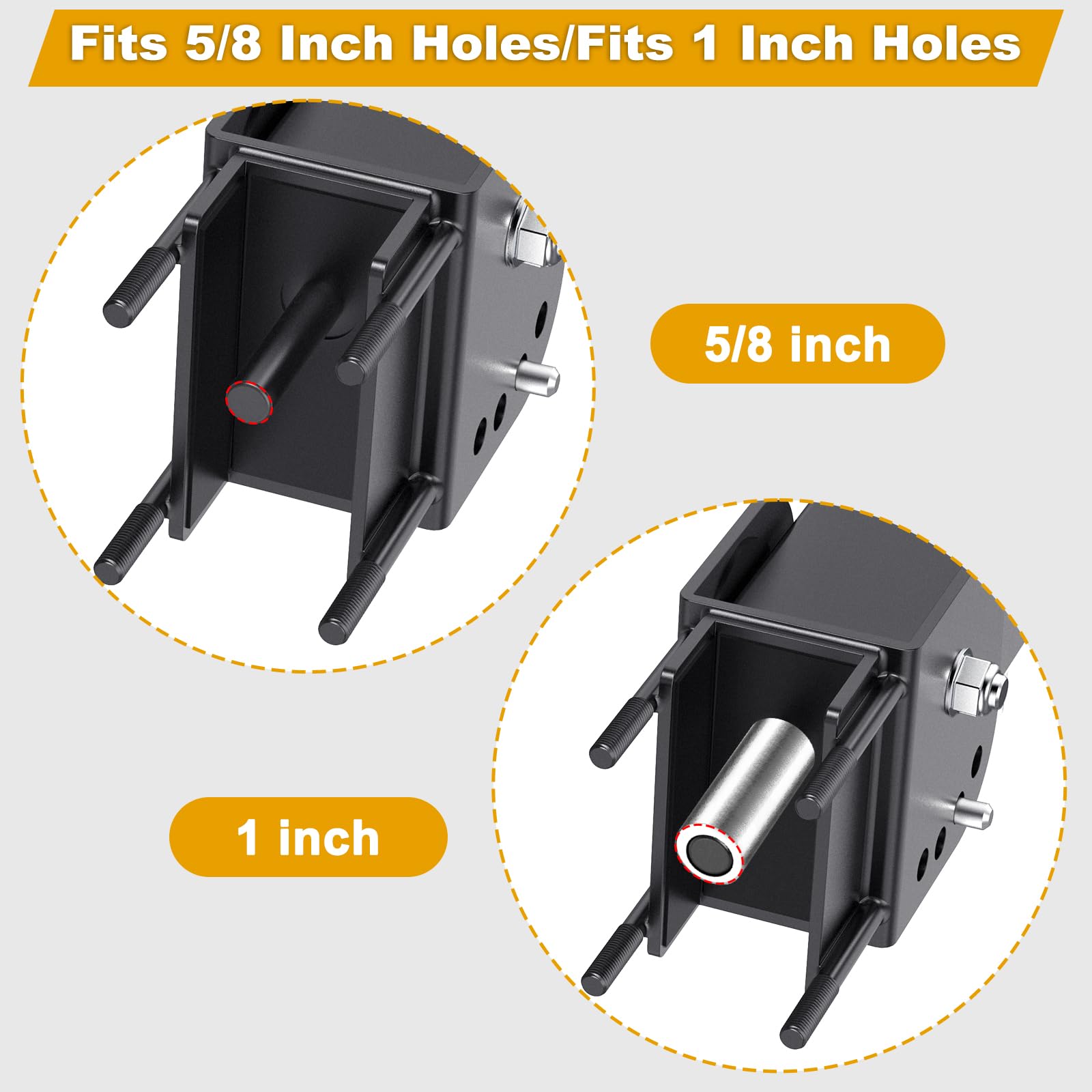Kipika Power Rack Jammer Arms – Verstellbare Höhe & Winkel Hebelarmsystem für Power Cages mit 1,6 cm oder 2,5 cm Löchern – passend für 5,1 cm olympische Platten – 1 Paar
