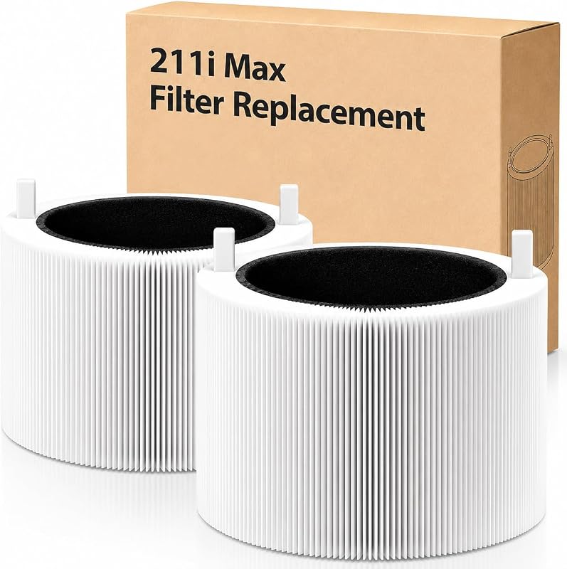 2 Pack 211i Max Replacement Filter Compatible with Blueair Blue Pure 211i Max Air Purifier. Blue Pure F2MAX, 3-in-1 H13 Ture HEPA and High-Efficiency Activated Carbon Filters, Replacement Part #F2MAX