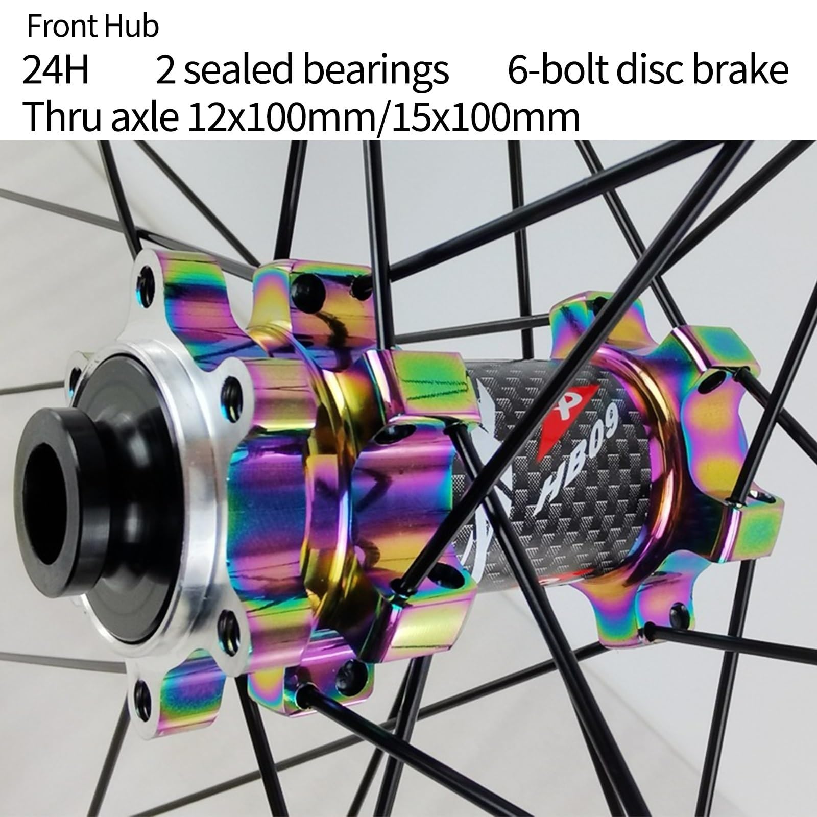 Amazon | 700C スルーアクスル ロードバイク用ホイールセット フロント