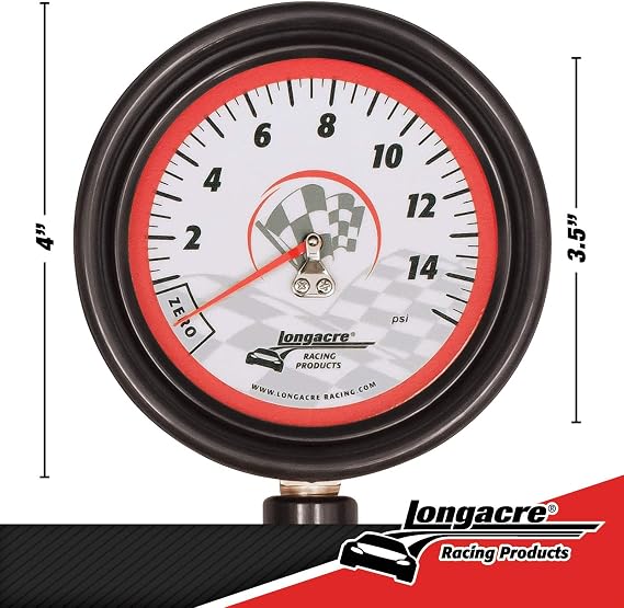 Longacre 52-52001 Magnum 3-1/2 GID Tire Gauge 0-60 by 1/2 lb