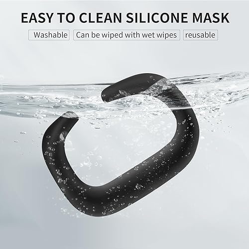 Miniatura 5 de Hibloks VR Silicone Face Pad Cover for Meta Quest 3 Original Headset Accessories, Anti-Sweat, Anti-Slip, Washable, VR Face Cushion Pad Mask for