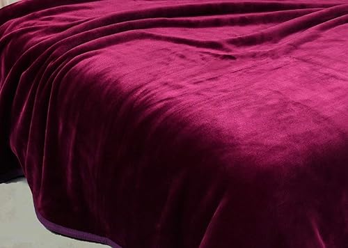 Vista 50 de Chezmoi Collection, cobija de visón sintético, estilo coreano, una capa gruesa y pesada, 8 onzas, tamaño Queen 90 x 92 in, Poliéster & Mezcla