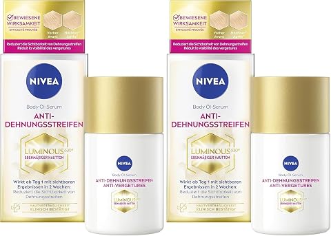 NIVEA Luminous630 Çatlak Karşıtı Vücut Yağ Serumu 100ml, Cilt Tonu Eşitleyici, 48 Saat Nemlendirici, Pürüzsüz Cilt Hissi (2 paketi)