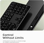 Satechi Slim EX3 Wireless Keyboard, Full-Size Keyboard w/Numpad, Multi-Device Bluetooth, 2.4GHz Connection for macOS, Windows, Android, Instant OS Key Remap,USB-C Rechargeable Battery, Space Black