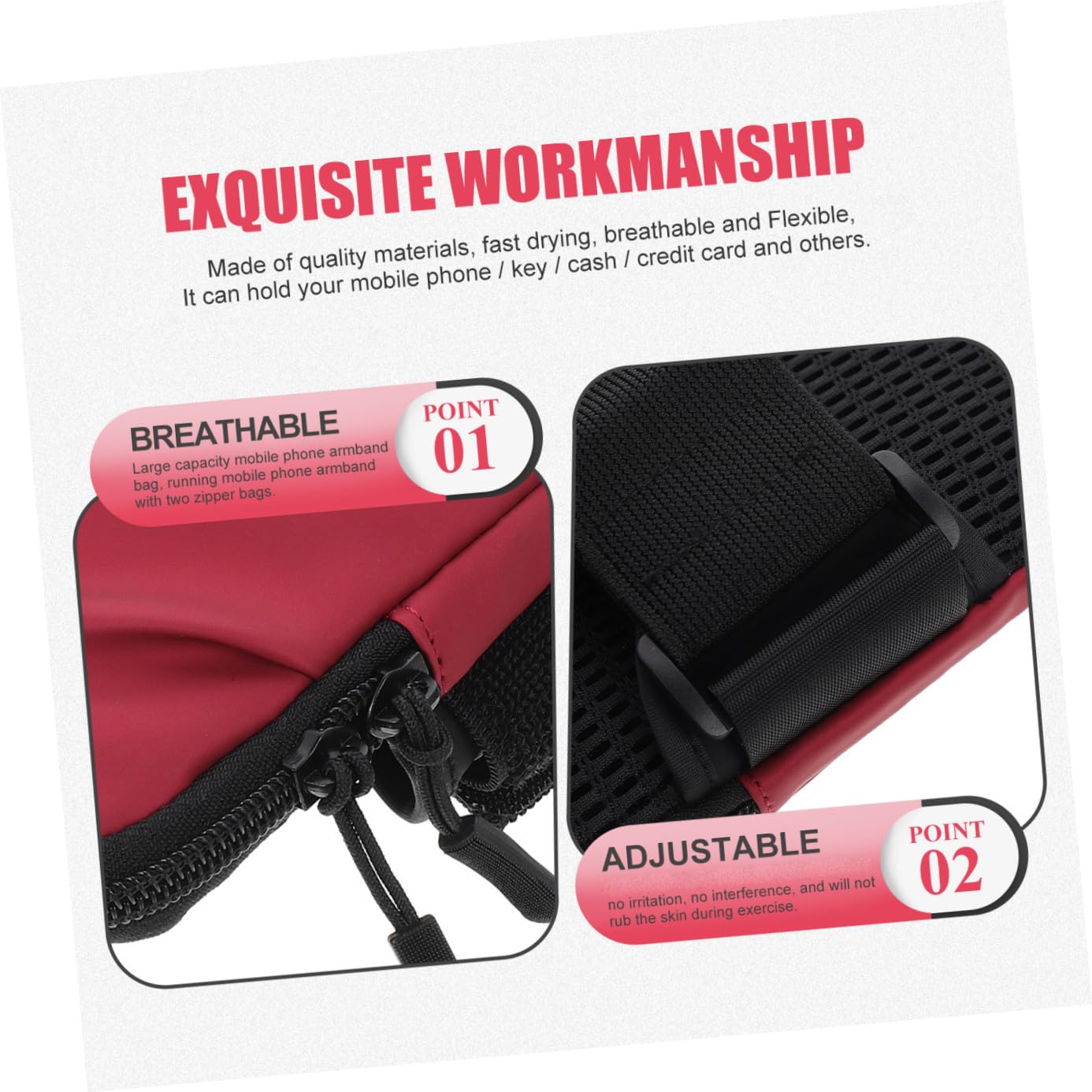HEMOTON 4piezas Soporte para Teléfono Móvil Brazo Funda De Running Bolsa De Almacenamiento Elástica para Deportes y Viajes Compatible Smartphones