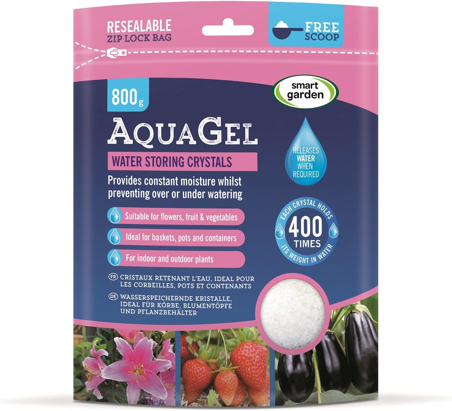 Smart Garden AquaGel Water Storing Crystals 800g Amazon.co.uk Garden