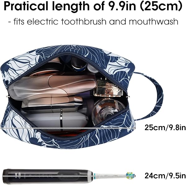 The Narwey Blue Lotus toiletry bag offers substantial space for all your travel essentials.