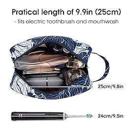 Narwey Travel Toiletry Bag for Women Traveling Dopp Kit Makeup Bag Organizer for Toiletries Accessories Cosmetics (Blue Lotus)