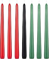 Vista 52 de Mega Candles 12 velas cónicas marrones sin perfume, velas de cera vertida a mano de 10 x 7/8 pulgadas, decoración del hogar, recepciones de boda