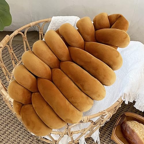 Miniatura 7 de Almohadas decorativas de nudo de bola, almohadas rosadas, almohadas de nudo de hoja, almohadas suaves para decoración del hogar, almohadas