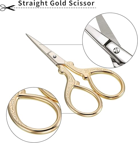 Miniatura 3 de Tijeras clásicas de cigüeña, con punta de acero inoxidable, diseño de grúa, de 3.6 pulgadas, para bordado, manualidades, trabajo de aguja, trabajo