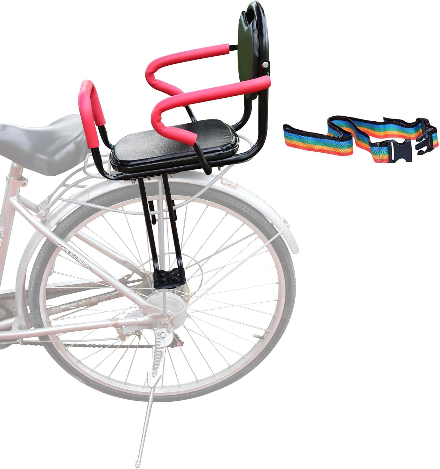 Bicycle Rear Seat Kids Cushion Footrest Set?Child Safety Carrier