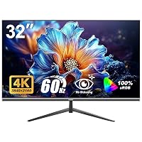 Gawfolk Monitor per computer 32 pollici 4K UHD, schermo ultra chiaro (3840×2160p)