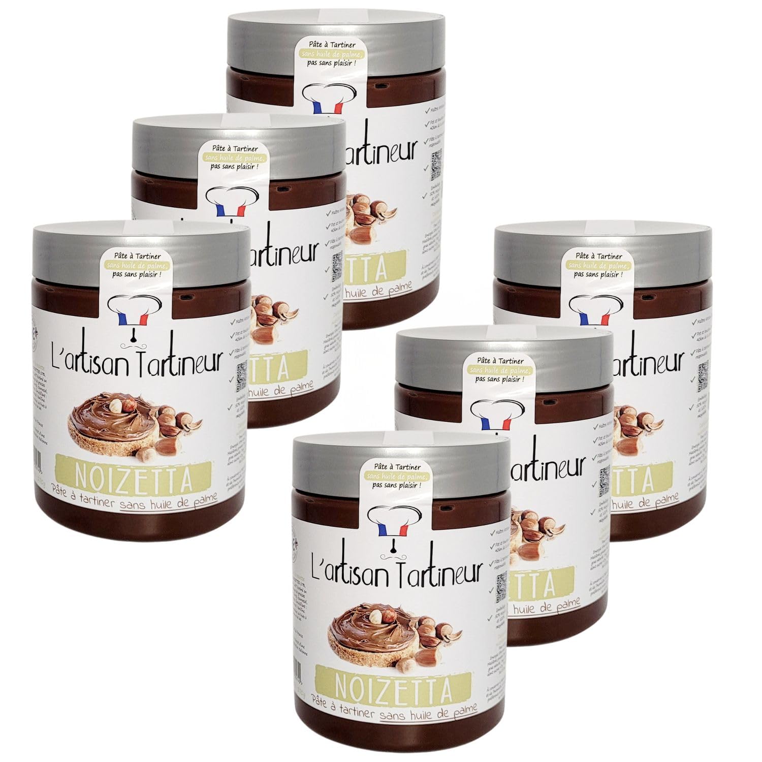 Lot 6x Pâte à tartiner aux noisettes - Pot 570g