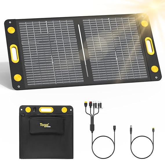 100W Bifacial Portable Solar Panel, Bend Resistant Foldable Solar Panel 100Watt 22V Monocrystalline