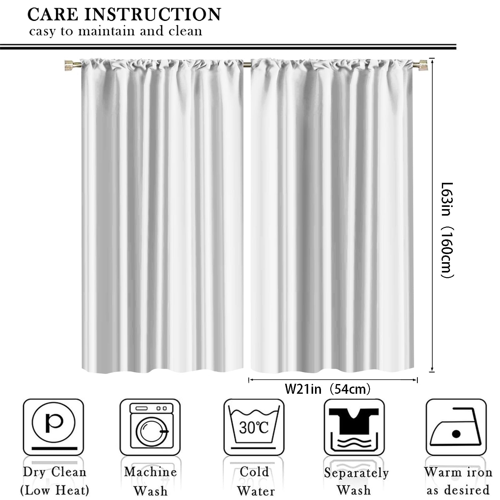 Abstract Marble Thermal Insulated Blackout Boy Curtains, Modern Art Noise Reducing Rod Pocket Window Drapes for Living Room Bedroom Dining Room Kitchen Windows-2 Panels W21xL63in