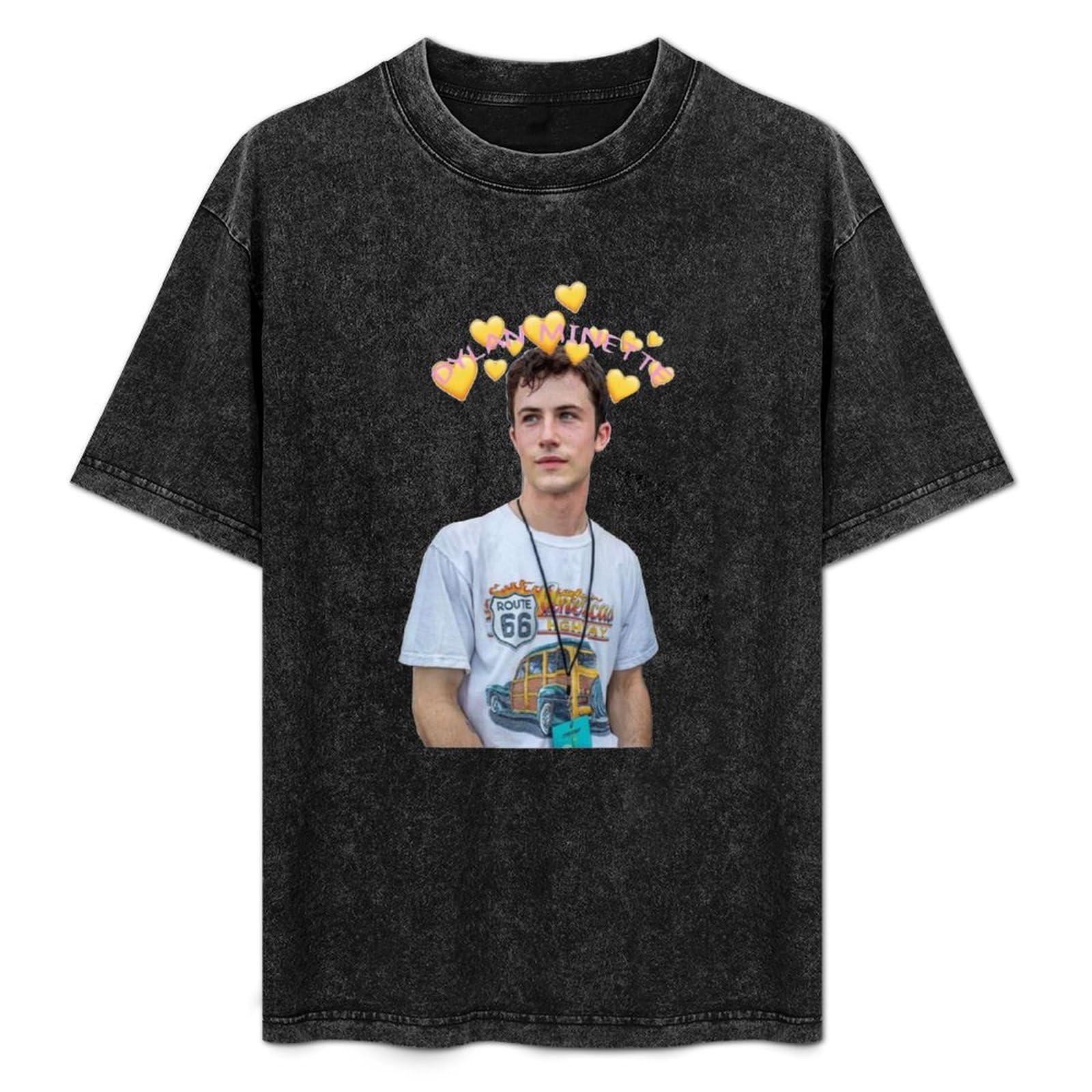 Xueyuyoulan Unisex Black Dylan Minnette T-Shirt Printed Tee Graphic Top Men Shirt M