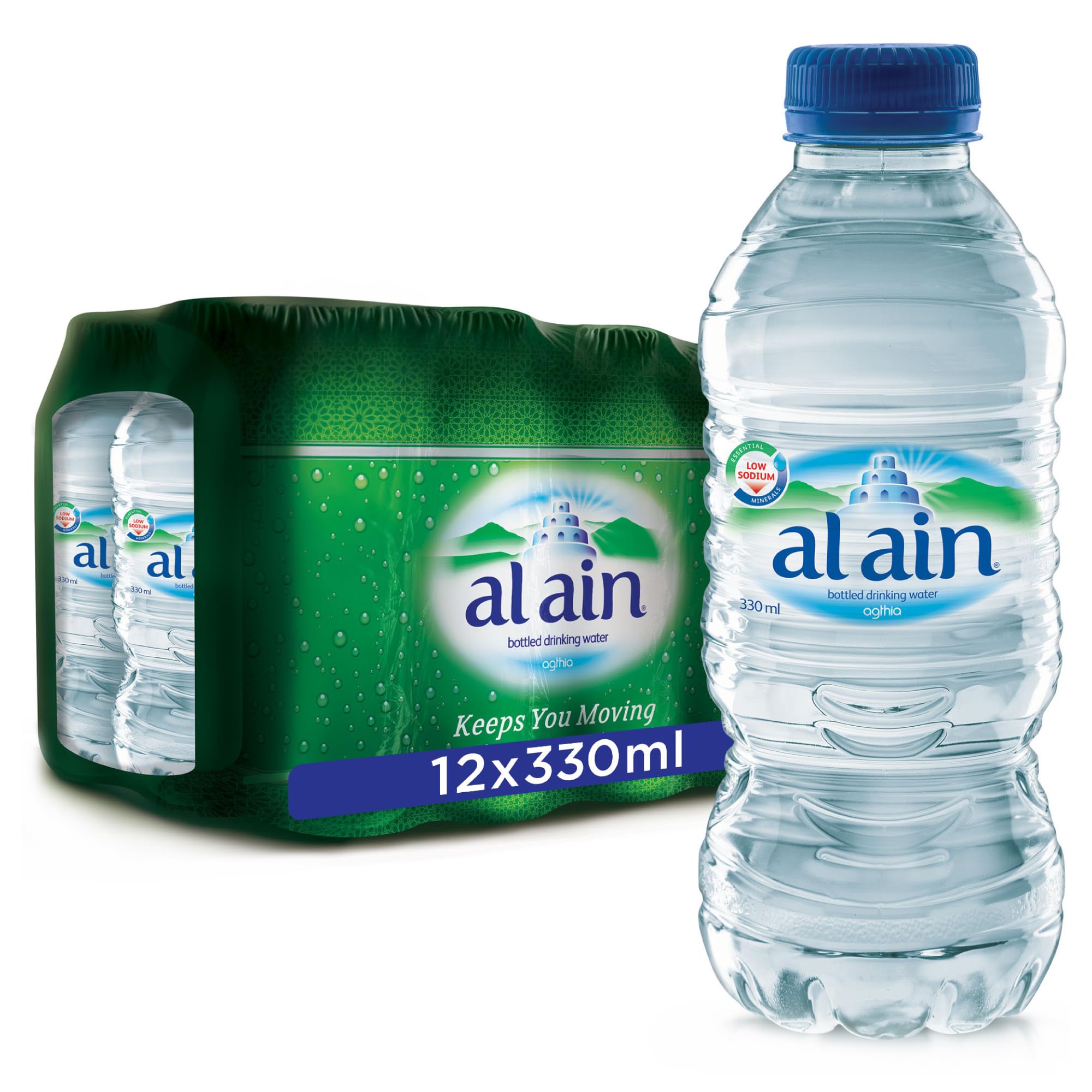 Bottled Water, Low Sodium 330ml - Pack of 12