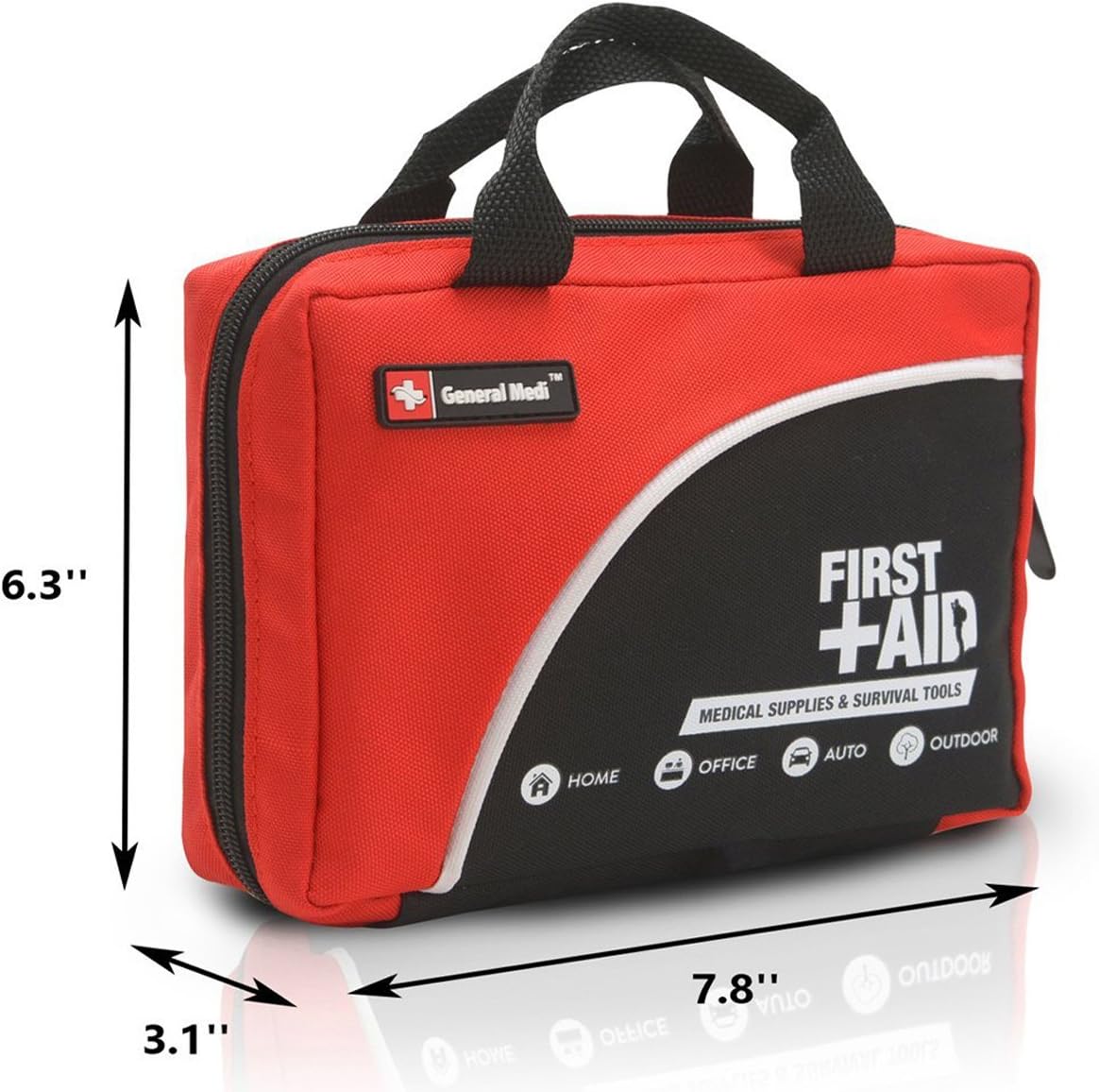 First Aid Kit -160 Pieces Compact and Lightweight - Including Cold (Ice) Pack, Emergency Blanket, Moleskin Pad,Perfect for Travel, Home, Office, Car, Camping, Workplace (Red) : Sports & Outdoors