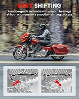 Vista 2 de Amazicha Varillaje de cambio negro compatible con Harley Davidson Softail Touring Road King Electra Glide Road Glide 1980-2024